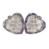 Набор ёлочных украшений "Сердечки" 2,5см 2шт/уп прозрачные144