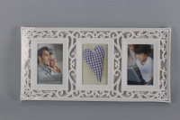 Рамка для фото 25х53см пластик, 3 фотографии, белая Y5442-17