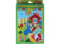 Пластилиновая аппликация "Зайчик" (пластилин 6шт, формочки, стек) 25С 1548-08
