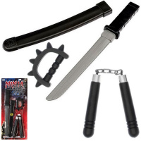 Набор оружия "Ниндзя" 4 предмета 52х19см пластик, в блистере RZ1578