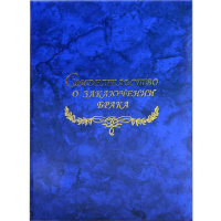 Обложка А4 "Свидетельство о заключении брака. Гроза" синяя, ламинированная СБЛ4-29н