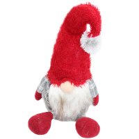 Сувенир "Гном" 28см тектсиль, красный XY7020