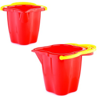 Ведро-кувшин среднее 19х16х12см пластик, 3 цвета 01250