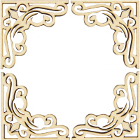 Набор уголков №2, 4*4см, фанера 3мм