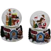 Статуэтка-шар "Дед Мороз,Снеговик" 5х5х7см ассорти (свет) SK3095