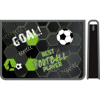 Папка д/труда А4 "Планета футбола" 325х230х100мм на молнии сверху, пластик ПТР-22