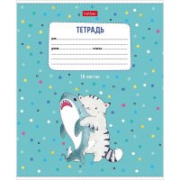 Тетрадь А5 18л линия "Приключения кота Пирожка" на скобе 5 дизайнов 18Т5В2/080118