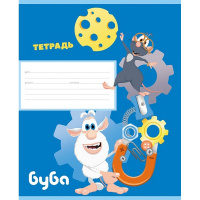 Тетрадь А5 12л косая линия "Буба" на скобе 5 дизайнов 082439