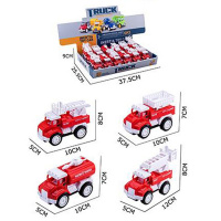 Машина "Пожарная" инерционная, пластик 10х7х5см 2292937/8899-14