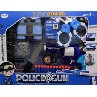 Набор оружия 42х32см 21 предмет пластик (пистолет, наручники, мишень, пули, бинокль) LT375904