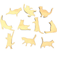 Набор миниатюр "Кошки" 2,5-5см 10шт фанера 3мм