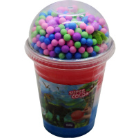 Слайм 11х7см 180гр. с фигуркой динозавра и шариками, цвет ассорти XJ3172