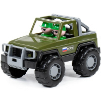 Машина военная "Джип Сафари" в сетке, пластик 23,5х14,5х13,2см 47038