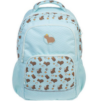 Рюкзак "Реально крутой Капибара" 43х29х14см, 480гр, 2 отделение, 3 кармана, голубой 084925