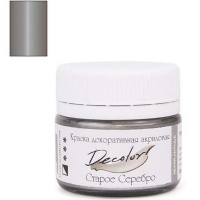 Краска акриловая 20мл "Деколор" старое серебро 0603103