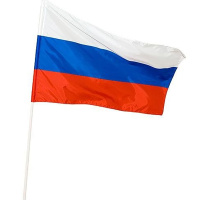 Флаг "Триколор" 90х135см шелк НФ-00000009