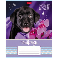 Тетрадь А5 18л клетка "Щенячья радость" на скобе 5 дизайнов 18Т5В1/067613