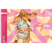 Альбом для рисования А4 40л "ТаксаLIFE" на спирали, перфорация на отрыв, 4 дизайна 067334