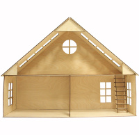 Кукольный дом с мансардой 66х20х50см фанера 010012