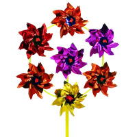 Ветрячок 7 вертушек д.25см голография фольга 2039-444