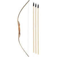 Лук 80см со стрелами 3шт. дерево Y10313-24