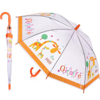 Зонт детский 65см (д.83см) "Животные" 4 вида, автомат, со свистком 2039-614