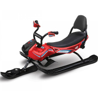 Снегокат "Snowpatrol 2" 320мм, с фонарем, со спинкой, красный/чёрный SND4/1