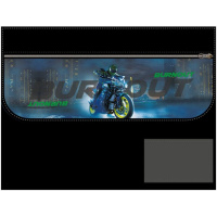 Папка д/труда А4 "Ночной байкер" 325х240мм раскладная на липучке, ткань, картон ПТР-10