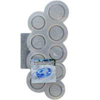 Молд силиконовый "Кольца простые" 130х55х11мм 9шт. МЛ023