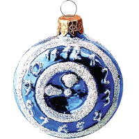 Ёлочное украшение "Часы круглые" h-9см в подарочной упаковке ФУ-94