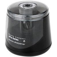 Точилка электрическая 1 отв. "xPro" 74х74х74мм пластик, с контейнером, 4 цвета 35-0076