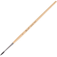 Кисть белка микс круглая №2 длинная ручка 212202