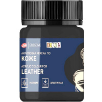 Краска акриловая по коже 50мл черная банка Декола 26128810