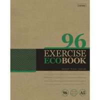 Тетрадь А5 96л клетка "Экобук" на скобе крафт 5 дизайнов 96Т5В1/066349