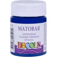 Краска акриловая 50мл синяя темная матовая Декола 14328517