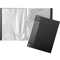 Папка 100 вкладышей "Standard" А4 пластик 0,80мм черная 100AV4_00101/039803