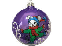 Шар 85мм "Мышонок-фигурист" в подарочной упаковке КУ-85-194116