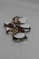 Резинка для волос 5,5см 2 шт. 2 вида с камнем, 4 цвета 11915-24