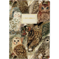 Тетрадь А5 40л клетка "Волшебные совы" прошитый блок матовая ламинация 7-40-001/147