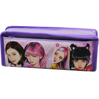Пенал "Blackpink" 21х8,5х5,5см прямоугольный, 2 отделения, 1 карман, текстиль, сиреневый DB23224