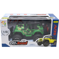 Джип военный р/у 17х12х10см с аккумулятором, пластик (свет, поворот 360 градусов) LT392612