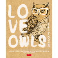 Тетрадь А5 96л клетка "I love" на скобе крафт 96Т5В1/046859