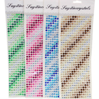 Наклейки Стразы 32х10,5см, 4 цвета, 1 размер, 1 вид Y9028-19