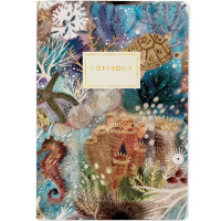 Тетрадь А5 40л клетка "Фантащия. Кораллы" прошитый блок матовая ламинация 7-40-001/141