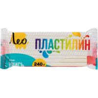 Пластилин "Учись" 240гр белый, в пакете LNMC-240