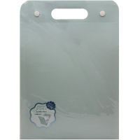 Портфель А4 13 отделений на 2-х кнопках пластик полипропилен голубая PM323