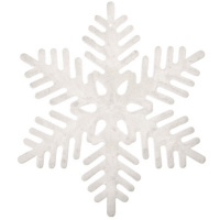 Украшение новогоднее "Снежинка" 15см белая, с блестками Y1588-14/SH33-14359