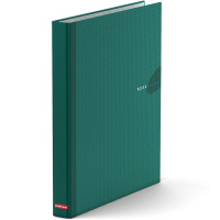 Папка на 4-х кольцах "Work inside" А4 35мм ламинированный картон 1,75мм зеленая 19874