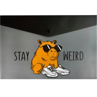 Папка-конверт на кнопке "Чудная капибара" A4 полипропилен, 0,15мм 69303