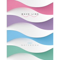 Бизнес-блокнот А5 80л "Цветные волны" клетка 5-цветный блок 7БЦ 80ББ5В1_23797